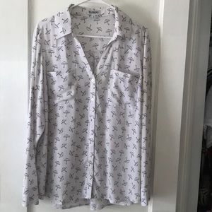 Express Portofino umbrella patterned blouse